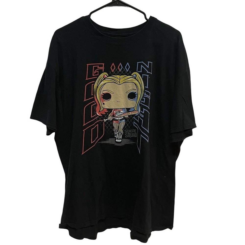 Harley Quinn Suicide Squad T Shirt Mens 2XL Black‎ Funko Pop DC Comics